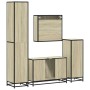 Juego de muebles de baño 4 pzas contrachapada roble sonoma de , Muebles de baño - Ref: Foro24-3301221, Precio: 404,71 €, Desc...