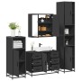 Juego de muebles de baño 4 pzas madera contrachapada negro de , Muebles de baño - Ref: Foro24-3301200, Precio: 465,28 €, Desc...