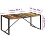 Mesa de comedor de madera maciza reciclada 180x90x75 cm en Mesas de comedor | Comprar online en Foru.es