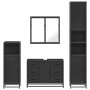 Juego de muebles de baño 4 pzas madera contrachapada negro de , Muebles de baño - Ref: Foro24-3301200, Precio: 465,28 €, Desc...