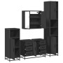 Juego de muebles de baño 4 pzas madera contrachapada negro de , Muebles de baño - Ref: Foro24-3301200, Precio: 465,28 €, Desc...