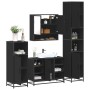 Juego de muebles de baño 4 pzas madera contrachapada negro de , Muebles de baño - Ref: Foro24-3301240, Precio: 429,26 €, Desc...