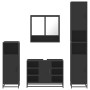 Juego de muebles de baño 4 pzas madera contrachapada negro de , Muebles de baño - Ref: Foro24-3301240, Precio: 429,26 €, Desc...