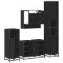 Juego de muebles de baño 4 pzas madera contrachapada negro de , Muebles de baño - Ref: Foro24-3301240, Precio: 429,26 €, Desc...
