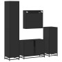 Juego de muebles de baño 4 pzas madera contrachapada negro de , Muebles de baño - Ref: Foro24-3301240, Precio: 429,26 €, Desc...