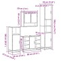 Juego de muebles de baño 4 pzas madera contrachapada negro de , Muebles de baño - Ref: Foro24-3301240, Precio: 429,26 €, Desc...