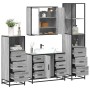 Set de muebles de baño 4 pzas madera contrachapada gris sonoma de , Muebles de baño - Ref: Foro24-3301263, Precio: 464,86 €, ...