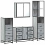 Set de muebles de baño 4 pzas madera contrachapada gris sonoma de , Muebles de baño - Ref: Foro24-3301263, Precio: 464,86 €, ...