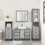 Set de muebles de baño 4 pzas madera contrachapada gris sonoma de , Muebles de baño - Ref: Foro24-3301263, Precio: 464,86 €, ...