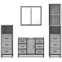 Set de muebles de baño 4 pzas madera contrachapada gris sonoma de , Muebles de baño - Ref: Foro24-3301263, Precio: 464,86 €, ...