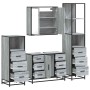 Set de muebles de baño 4 pzas madera contrachapada gris sonoma de , Muebles de baño - Ref: Foro24-3301263, Precio: 464,86 €, ...