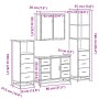 Set de muebles de baño 4 pzas madera contrachapada gris sonoma de , Muebles de baño - Ref: Foro24-3301263, Precio: 464,86 €, ...