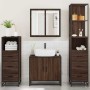 Set de muebles baño 4 pzas madera contrachapada roble marrón de , Muebles de baño - Ref: Foro24-3301249, Precio: 319,19 €, De...