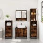 Set de muebles baño 4 pzas madera contrachapada roble ahumado de , Muebles de baño - Ref: Foro24-3301277, Precio: 296,84 €, D...