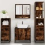 Set de muebles baño 4 pzas madera contrachapada roble ahumado de , Muebles de baño - Ref: Foro24-3301277, Precio: 296,84 €, D...