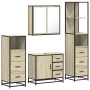 Juego de muebles de baño 4 pzas contrachapada roble sonoma de , Muebles de baño - Ref: Foro24-3301256, Precio: 347,57 €, Desc...