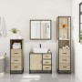 Juego de muebles de baño 4 pzas contrachapada roble sonoma de , Muebles de baño - Ref: Foro24-3301256, Precio: 347,57 €, Desc...