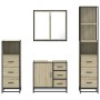 Juego de muebles de baño 4 pzas contrachapada roble sonoma de , Muebles de baño - Ref: Foro24-3301256, Precio: 347,57 €, Desc...