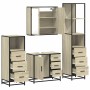 Juego de muebles de baño 4 pzas contrachapada roble sonoma de , Muebles de baño - Ref: Foro24-3301256, Precio: 347,57 €, Desc...