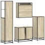 Juego de muebles de baño 4 pzas contrachapada roble sonoma de , Muebles de baño - Ref: Foro24-3301256, Precio: 347,57 €, Desc...