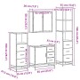 Juego de muebles de baño 4 pzas contrachapada roble sonoma de , Muebles de baño - Ref: Foro24-3301256, Precio: 347,57 €, Desc...
