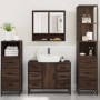Set de muebles baño 4 pzas madera contrachapada roble marrón de , Muebles de baño - Ref: Foro24-3301294, Precio: 444,03 €, De...