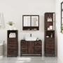 Set de muebles baño 4 pzas madera contrachapada roble marrón de , Muebles de baño - Ref: Foro24-3301294, Precio: 444,03 €, De...