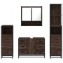 Set de muebles baño 4 pzas madera contrachapada roble marrón de , Muebles de baño - Ref: Foro24-3301294, Precio: 444,03 €, De...