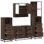 Set de muebles baño 4 pzas madera contrachapada roble marrón de , Muebles de baño - Ref: Foro24-3301294, Precio: 444,03 €, De...