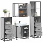 Set de muebles de baño 4 pzas madera contrachapada gris sonoma de , Muebles de baño - Ref: Foro24-3301268, Precio: 356,66 €, ...