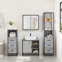 Set de muebles de baño 4 pzas madera contrachapada gris sonoma de , Muebles de baño - Ref: Foro24-3301268, Precio: 356,66 €, ...