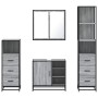 Set de muebles de baño 4 pzas madera contrachapada gris sonoma de , Muebles de baño - Ref: Foro24-3301268, Precio: 356,66 €, ...