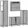 Set de muebles de baño 4 pzas madera contrachapada gris sonoma de , Muebles de baño - Ref: Foro24-3301268, Precio: 356,66 €, ...