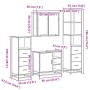 Set de muebles de baño 4 pzas madera contrachapada gris sonoma de , Muebles de baño - Ref: Foro24-3301268, Precio: 356,66 €, ...