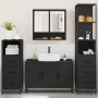Juego de muebles de baño 4 pzas madera contrachapada negro de , Muebles de baño - Ref: Foro24-3301280, Precio: 361,91 €, Desc...