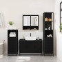 Juego de muebles de baño 4 pzas madera contrachapada negro de , Muebles de baño - Ref: Foro24-3301280, Precio: 361,91 €, Desc...