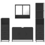 Juego de muebles de baño 4 pzas madera contrachapada negro de , Muebles de baño - Ref: Foro24-3301280, Precio: 361,91 €, Desc...