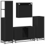 Juego de muebles de baño 4 pzas madera contrachapada negro de , Muebles de baño - Ref: Foro24-3301280, Precio: 361,91 €, Desc...