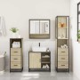 Juego de muebles de baño 4 pzas contrachapada roble sonoma de , Muebles de baño - Ref: Foro24-3301296, Precio: 329,63 €, Desc...