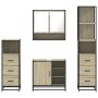 Juego de muebles de baño 4 pzas contrachapada roble sonoma de , Muebles de baño - Ref: Foro24-3301296, Precio: 329,63 €, Desc...