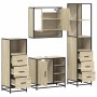 Juego de muebles de baño 4 pzas contrachapada roble sonoma de , Muebles de baño - Ref: Foro24-3301296, Precio: 329,63 €, Desc...
