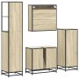 Juego de muebles de baño 4 pzas contrachapada roble sonoma de , Muebles de baño - Ref: Foro24-3301296, Precio: 329,63 €, Desc...