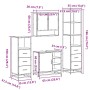 Juego de muebles de baño 4 pzas contrachapada roble sonoma de , Muebles de baño - Ref: Foro24-3301296, Precio: 329,63 €, Desc...