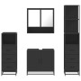 Juego de muebles de baño 4 pzas madera contrachapada negro de , Muebles de baño - Ref: Foro24-3301275, Precio: 344,12 €, Desc...