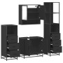 Juego de muebles de baño 4 pzas madera contrachapada negro de , Muebles de baño - Ref: Foro24-3301275, Precio: 344,12 €, Desc...