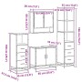 Juego de muebles de baño 4 pzas madera contrachapada negro de , Muebles de baño - Ref: Foro24-3301275, Precio: 344,12 €, Desc...