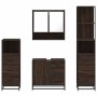 Set de muebles baño 4 pzas madera contrachapada roble marrón de , Muebles de baño - Ref: Foro24-3301289, Precio: 361,38 €, De...