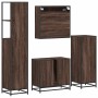 Set de muebles baño 4 pzas madera contrachapada roble marrón de , Muebles de baño - Ref: Foro24-3301289, Precio: 361,38 €, De...