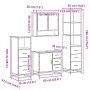 Set de muebles baño 4 pzas madera contrachapada roble marrón de , Muebles de baño - Ref: Foro24-3301289, Precio: 361,38 €, De...