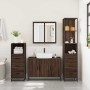 Set de muebles baño 4 pzas madera contrachapada roble marrón de , Muebles de baño - Ref: Foro24-3301254, Precio: 346,94 €, De...